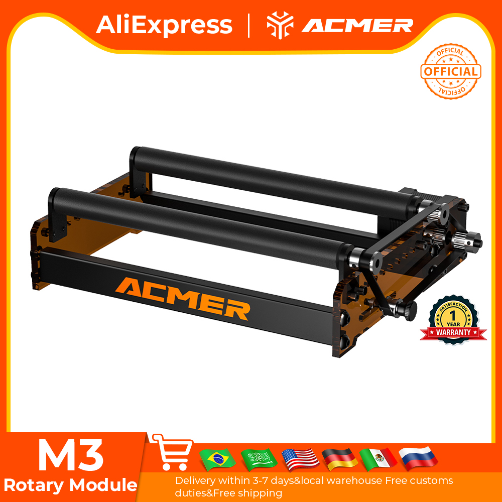 Industrial Laser Engraving Machine - ACMER M3 Lazer Döner Silindir 360°