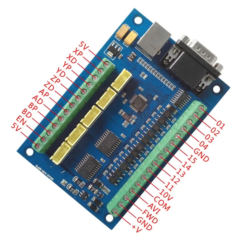 CNC MACH3 USB 5 Eksen 100 KHz  - Breakout Board Mach3 incelemesi ve fiyatı