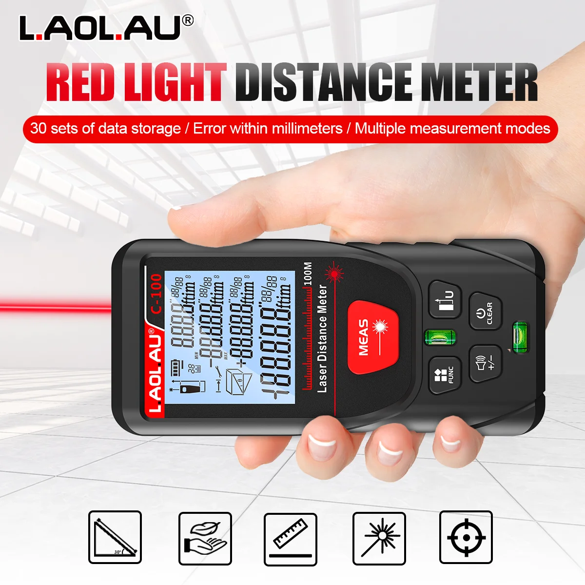 LAOLAU Dijital Lazer Mesafe Öl - Industrial Laser Rangefinder incelemesi ve fiyatı