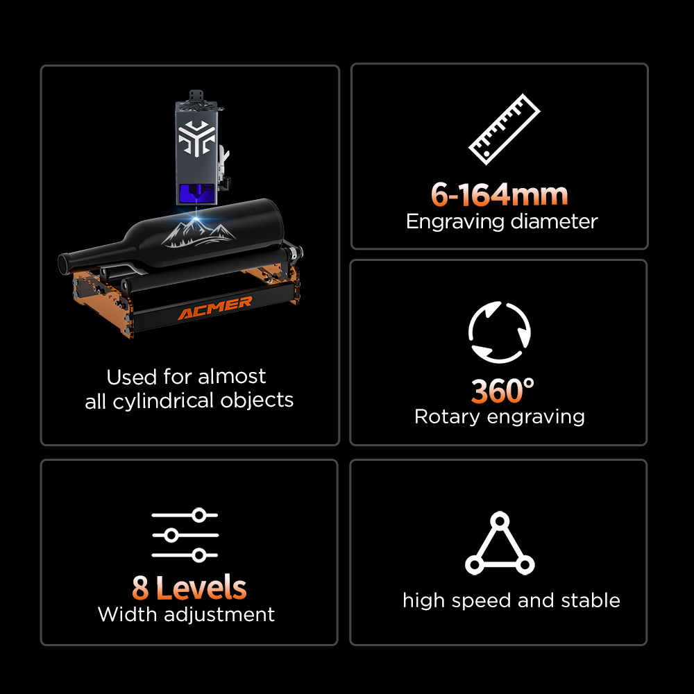 ACMER M3 Lazer Döner Silindir  - Industrial Laser Engraving Machine incelemesi ve fiyatı