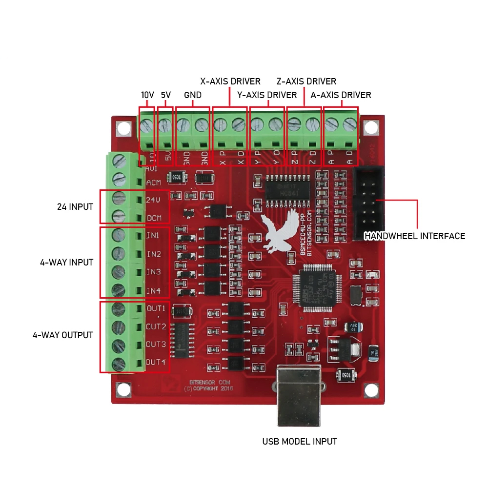 MHCNC USB Mach3 4 Eksenli Brea - Breakout Board Mach3 incelemesi ve fiyatı